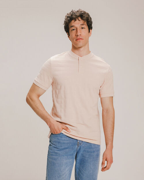 Polo Slim Rosa Textura